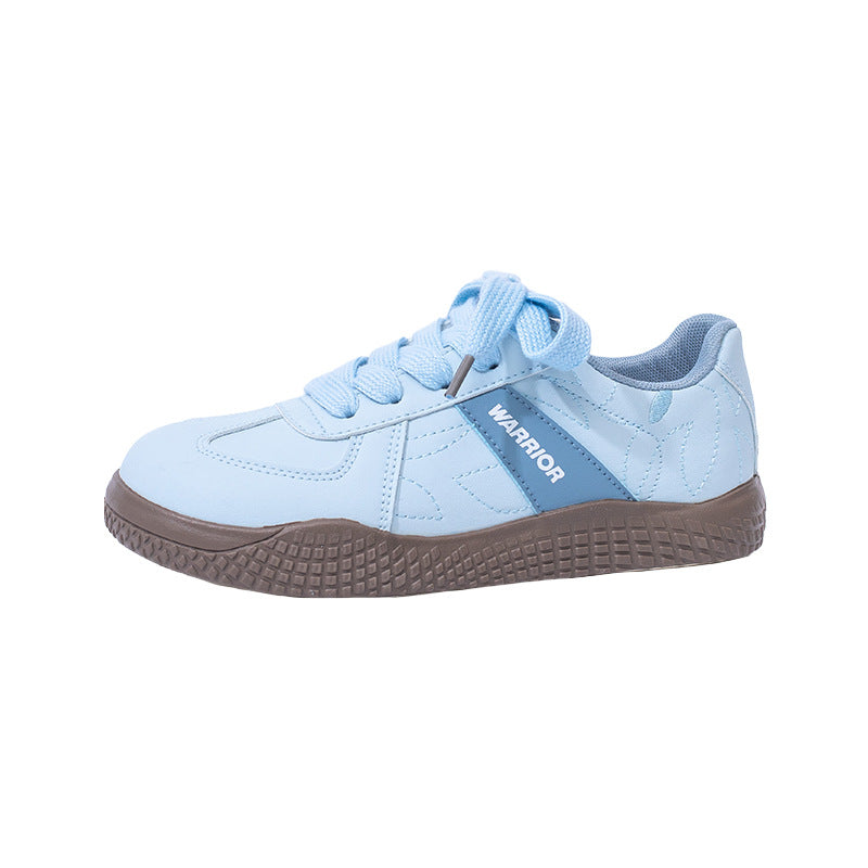 Saltos altos com dopamina guerreiro, sapatos casuais versáteis com atacadores, solas macias que não cansam os pés, sapatos de treino alemães femininos, sapatos planos coreanos