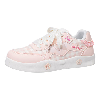 Warrior 2026 Novos sapatos de camada única com blocos de cor, ténis simples e versáteis confortáveis, sapatos femininos modernos de alta estética