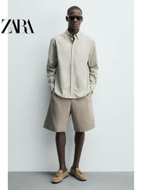 ZARA 2026 Primavera/Verão Sapatos Masculinos Novos com Camurça e Detalhes em Couro Sapato Náutico Social 2632720 131