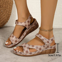 Sapatos plus size femininos, magic strap, sapatos femininos leves, sandálias de exportação 2026, novas sandálias independentes com sola grossa e padrão