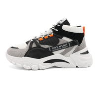 Sapatos masculinos, sapatos novos de cano alto para primavera, sapatos desportivos da moda para homem, sapatos de pai versáteis e respiráveis para homem, sapatos de estudante