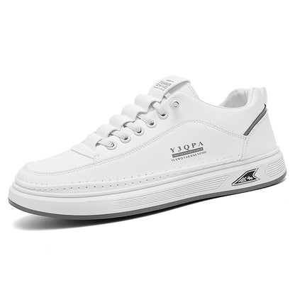 Sapatos de primavera para homem, novos sapatos brancos respiráveis, ténis desportivos casuais de um só pedal na moda, sapatos modernos