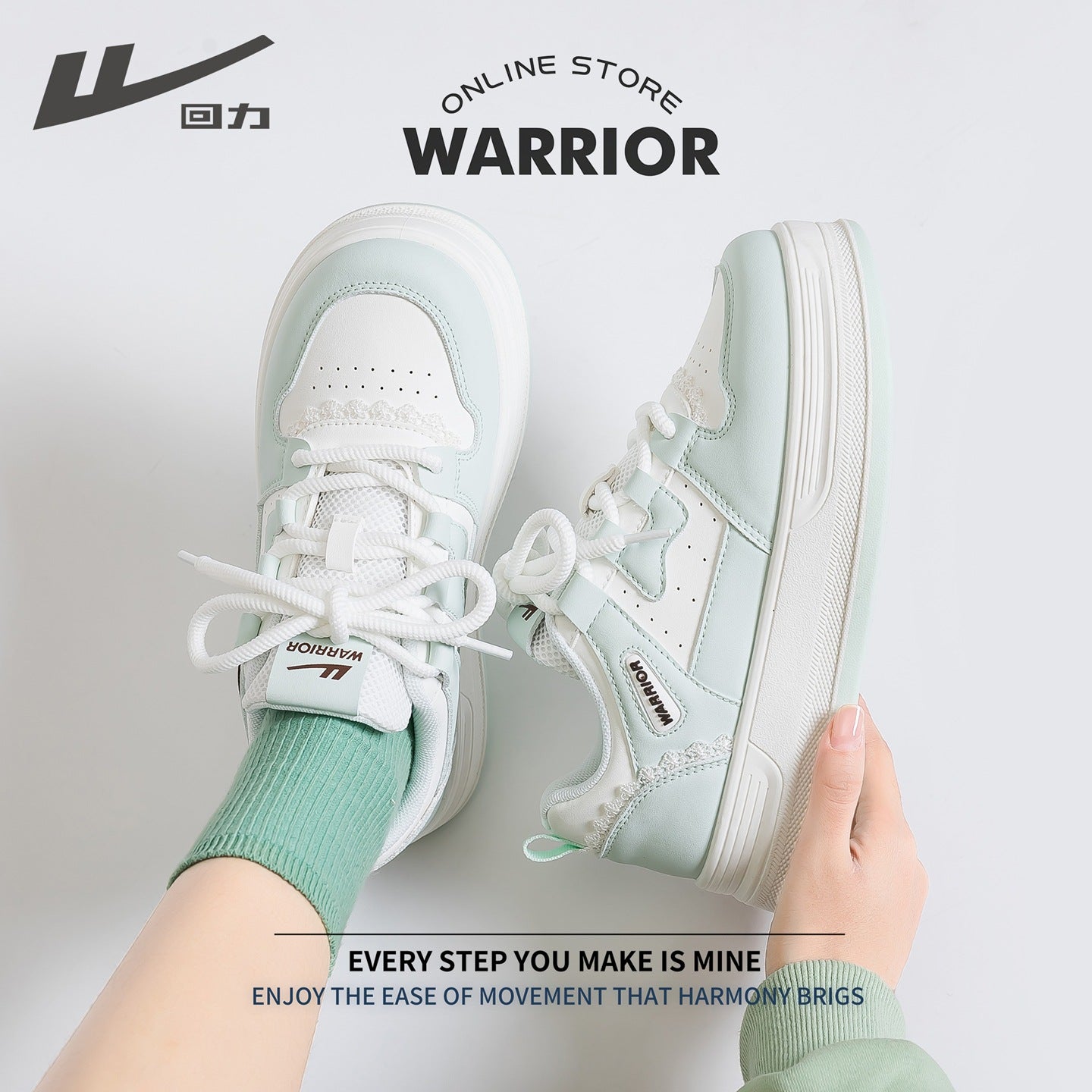 Os novos sapatos casuais versáteis e baixos da Warrior, sapatos desportivos modernos e confortáveis, ténis coreanos de sola grossa de alto valor para mulheres
