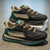 Novos sapatos desportivos casuais respiráveis para primavera 2025 para homem, ténis brancos de sola macia antiderrapantes, sapatos de pai na moda