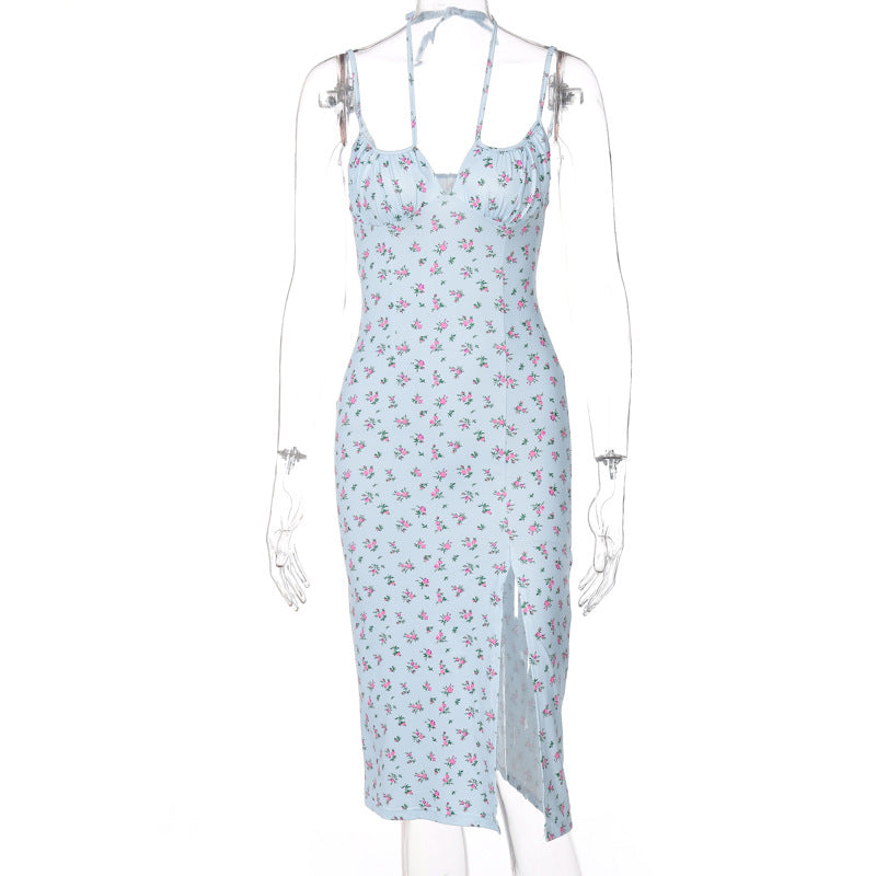 Europa e América 2026 Vestido Feminino Floral Com Fitas Altas e Quentes, dropshipping na Amazon, comércio exterior por grosso