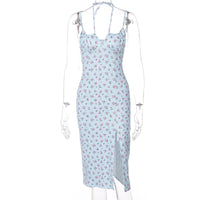Europa e América 2026 Vestido Feminino Floral Com Fitas Altas e Quentes, dropshipping na Amazon, comércio exterior por grosso