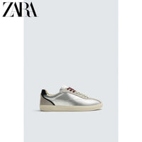 ZARA 2026 Verão Novo Sapatos Masculinos Retro com Detalhes Metálicos, Cadarço Duplo e Leves 2202820 808