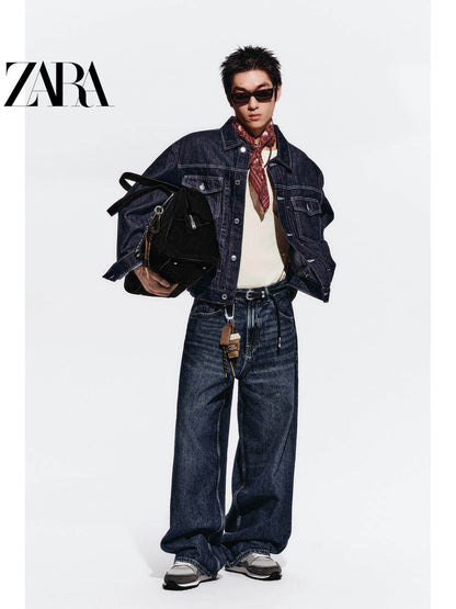 ZARA Coleção Primavera/Verão 2026 - Novos Sapatos Masculinos: Tênis Leves de Camurça com Cadarço - 2390720 802