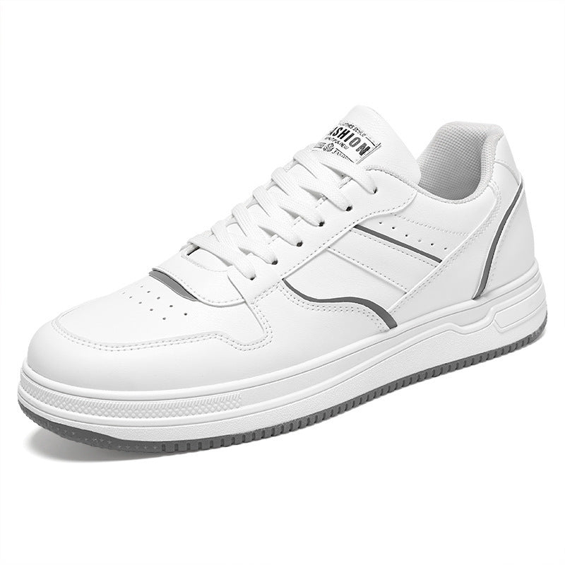 Novos Sapatos Brancos Respiráveis para Verão 2025 Masculinos, Sapatilhas Desportivas Modernas e Versáteis de Sola Grossa, Ténis Casuais