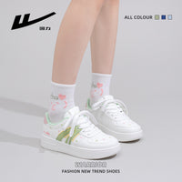 Sapatos estrela da moda com blocos de cor Warrior, ténis modernos da primavera, sapatos casuais versáteis em pele e respiráveis, sapatos femininos