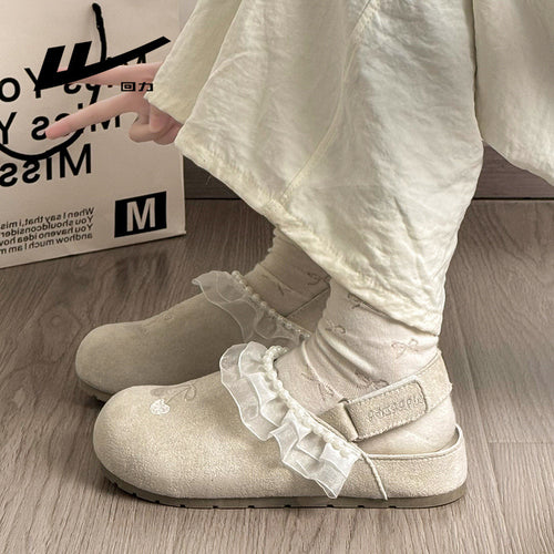 Os novos sapatos Birkenstock da Warrior, modernos, versáteis e confortáveis, sapatos femininos simples de cor sólida, sapatos casuais coreanos de alto valor