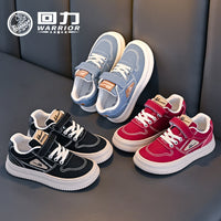 Sapatos vermelhos versáteis de lona, sapatos infantis Warrior, sapatos casuais masculinos e femininos, ténis baixos novos de outono, sapatos infantis de ensino médio a grande