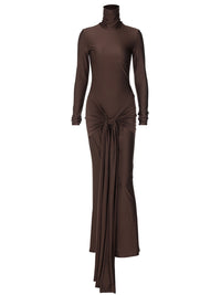 Vestido de Moda Estreita Estreita e Americana de Nova Cor Sólida de Verão, Vestido Slim Fit Estreitado de Verão com Gola Alta e Manga Longa, Vestido Slim Fit para mulheres
