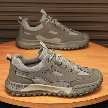 Homens Primavera 2025 Novos Sapatos Desportivos Duráveis para Caminhadas Casuais Mesh Trabalho de Construção Sapatos de Proteção Laboral