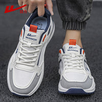 Sapatos masculinos Warrior, ténis estilo primavera/outono, novos sapatos de pai com sola grossa e blocos de cor em 2026, sapatos casuais de rede de homem respiráveis