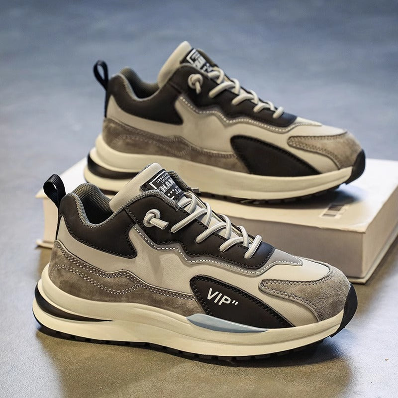 A-Gump Sports Shoes Masculinos Primavera 2025 Novos Sapatos Casuais Casuais Casuais para Jovens com Sola Grossa Ténis Versáteis Dad Trendy Shoes
