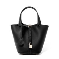 Malas 2026 Nova Cesta de Couve com Balde Bolsa de Mulher TC Mala de Pele Genuína Mala de Mãe Bolsa de Noiva Sensação de Luxo de Casamento