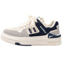 Sapatos de plataforma alta com blocos de cor Warrior, estilo universitário americano, ténis de alto valor, sapatos casuais femininos para alongar as pernas