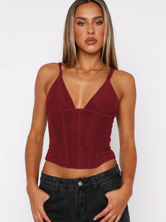 Uma camisola versátil de cintura fina em V profundo e cinder estilo europeu e americano de venda transfronteiriça, nova e sexy em estilo cinder em V para comércio externo por grosso