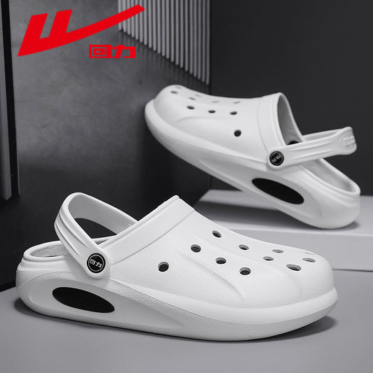 Roupa exterior Warrior, sapatos com ranhuras respiráveis, sapatos leves de sola grossa, chinelos de homem fechados, sandálias desportivas minimalistas casuais de verão
