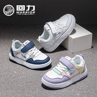 Ténis infantis Warrior color-block, sapatos casuais novos para raparigas na primavera, sapatos de estudante na moda com velcro, sapatos respiráveis