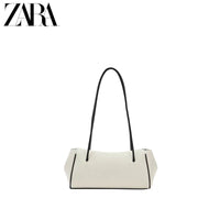 Bolsa feminina ZARA, nova coleção de verão 2026, branca, com zíper, bolso interno e alça de ombro extensível, 6130810 850