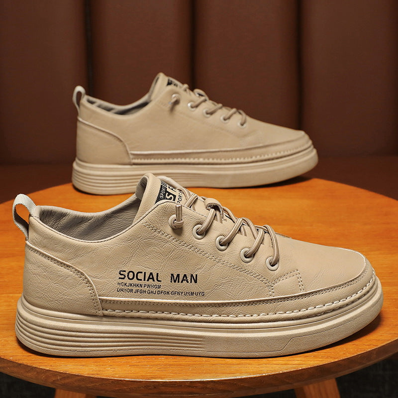 Sapatos masculinos de verão, sapatos brancos finos e respiráveis, sapatos de couro modernos e versáteis, ténis casuais, sapatos de trabalho, sapatos modernos