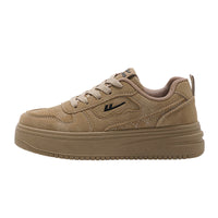Sapatos brancos Warrior de cano baixo, confortáveis, versáteis versáteis de sola grossa, ténis modernos e estéticos, sapatos femininos simples com um design elegante