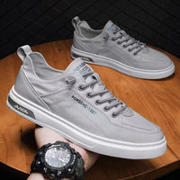 Novos sapatos casuais casuais masculinos para o verão masculino 2025, ténis de estudante versáteis e respiráveis, sapatos de lona masculinos