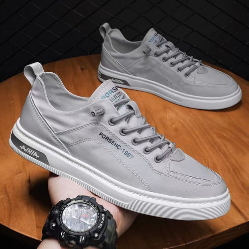 Novos sapatos casuais casuais masculinos para o verão masculino 2025, ténis de estudante versáteis e respiráveis, sapatos de lona masculinos