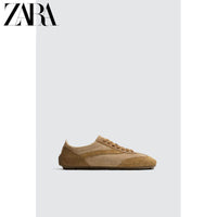 ZARA 2026 Primavera/Verão Sapatos Masculinos, Detalhes em Camurça, Cadarço, Leves, 2292720 107