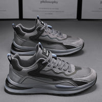 Sapatos desportivos masculinos, primavera 2024 novos sapatos casuais de pai em pele Agum, segurança no trabalho, sapatos modernos
