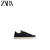 ZARA 2026 Primavera/Verão Novos Sapatos Masculinos, Detalhes em Camurça, Tênis Leves com Cadarço, 2240720 400