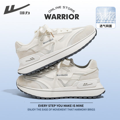 Os novos sapatos desportivos de pele baixo da Warrior, sapatos de casal modernos e modernos e versáteis, sapatos casuais quentes, confortáveis e de alto valor