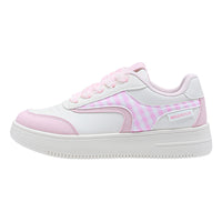 Warrior Dopamine Ténis de sola grossa para mulheres, Autumn New Soft Girl Versatile Niche Casual Shoes, Sapatos de Estudante com padrão de xadrez