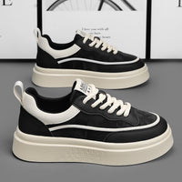 Sapatos masculinos, primavera 2025 novos sapatos brancos modernos e na moda, sapatos de praia versáteis, sapatos casuais de sola grossa para aumento de altura