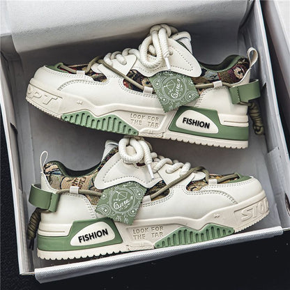 Sapatos Masculinos da Tendência Chinesa 2024 Novos Ténis Casuais Flexíveis Flexíveis de Sola Grossa e Respiráveis de Outono/Inverno, Sapatos Desportivos Modernos Masculinos Na Moda