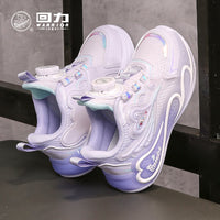 Sapatos casuais para raparigas respiráveis em forma de coração e versáteis, sapatos novos de botões, sapatos infantis Warrior Zhongda para estudantes, sapatos desportivos giros