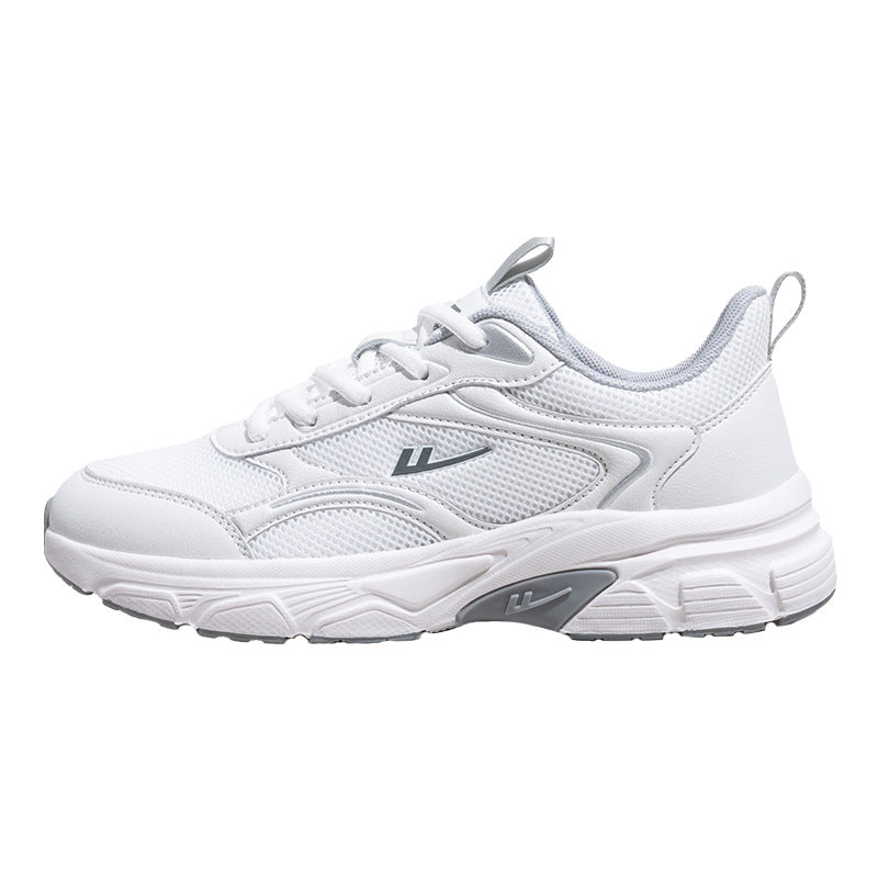 Sapatos de malha Warrior respiráveis e versáteis, sapatos brancos simples e discretos para o dia a dia, sapatos unissexo de casal romântico de alta gama, a grosso