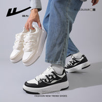 Sapatos modernos e modernos de plataforma simples, sapatos masculinos confortáveis de estilo universitário, ténis casuais casuais casuais de elevado valor estético e que aumentam a altura