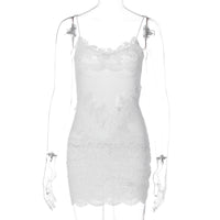 Moda INS europeia e americana, novo vestido sexy e picante de rapariga, renda transparente, justo ao corpo, renda ajustada às ancas para mulheres
