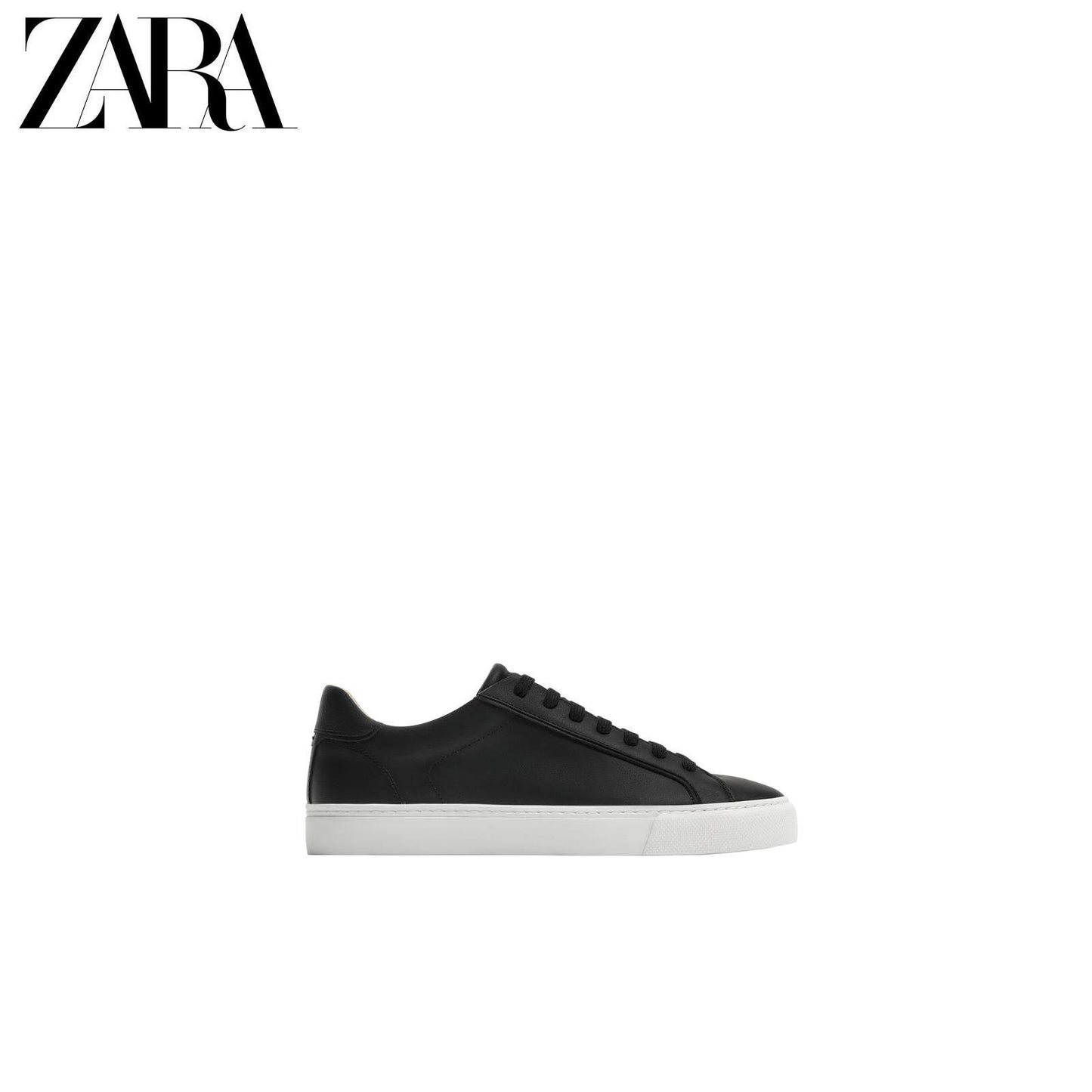 ZARA 2026 Primavera/Verão Novos Sapatos Masculinos Tênis Básico Simples com Cadarço e Bico Redondo Leve 2200720 800