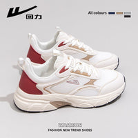 Sapatos de malha Warrior respiráveis e versáteis, sapatos brancos simples e discretos para o dia a dia, sapatos unissexo de casal romântico de alta gama, a grosso