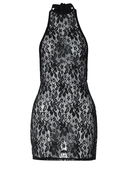Vestido sexy de renda ao estilo europeu e americano, max, sem costas, ajustado às ancas, indispensável para discoteca, dropshipping