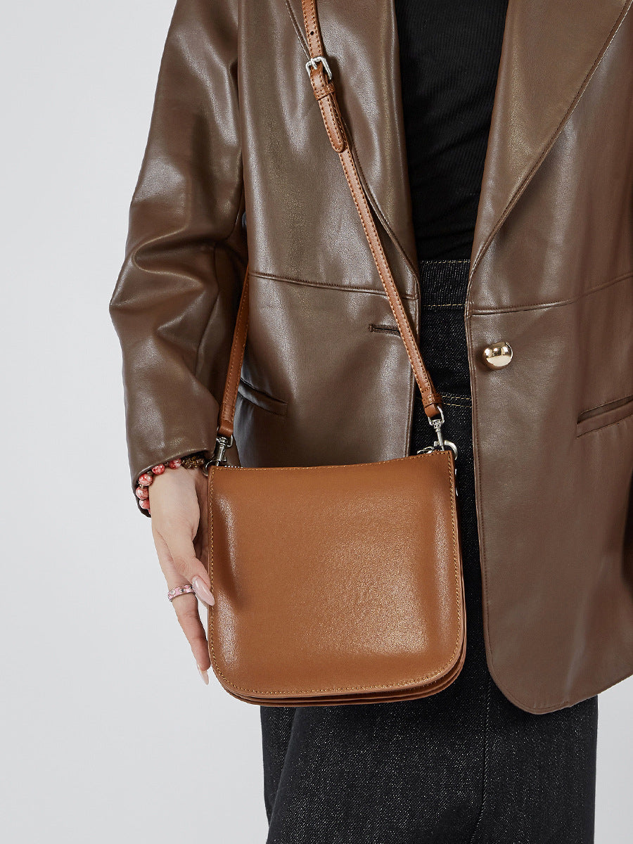 Primavera/Verão novas malas de pele genuína para mulher, malas cruzadas de ombro único, malas de telemóvel, bolsas tipo balde feminino, malas pequenas de ombro único, malas para as axilas