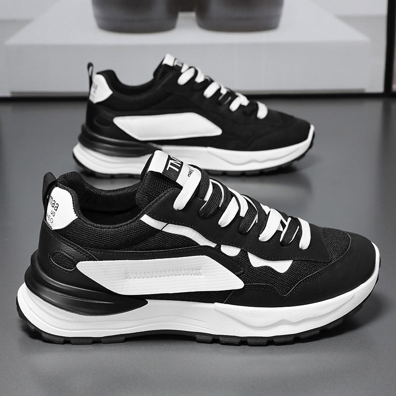 Sapatos masculinos de verão 2025 Novos ténis brancos em rede respirável, sapatos desportivos masculinos, sapatos casuais casuais versáteis coreanos