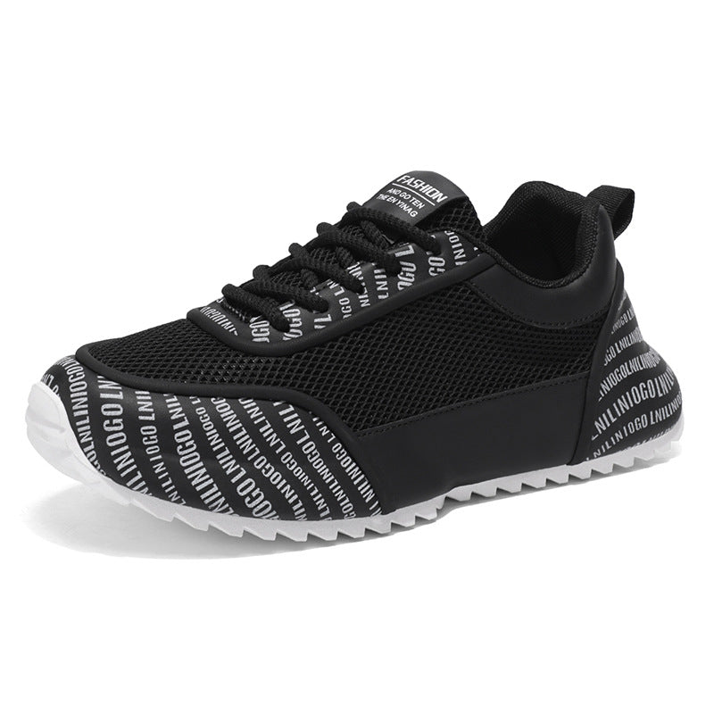 Sapatos de Homem: 2025 Primavera/Verão Novo Moderno Confortável, Grosso, Baixo, Versátil, Resistente ao Desgaste, Com Sola Suave em Malha Antiderrapante, Calçado Desportivo Casual