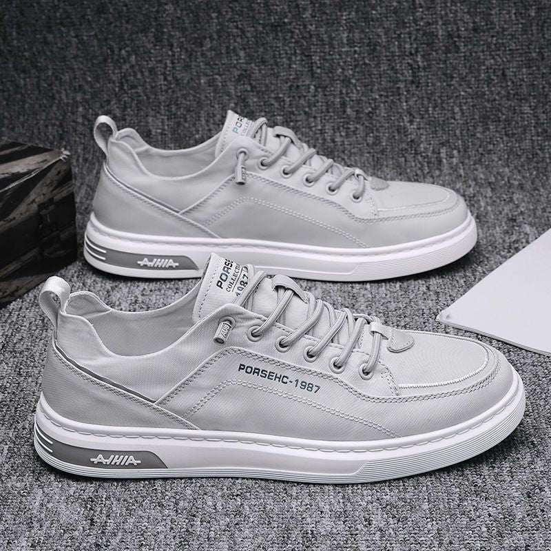 Novos sapatos casuais casuais masculinos para o verão masculino 2025, ténis de estudante versáteis e respiráveis, sapatos de lona masculinos