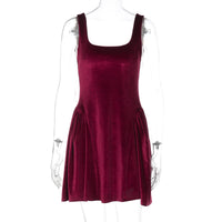 Amazon Vestido Casual Elegante e Versátil de Veludo de Veludo Sem Mangas da Amazon para Mulheres, Grossista