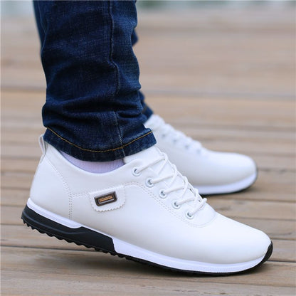 Spring Leather Shoes Versão Coreana Masculina Sapatos Casuais Masculinos Ténis Impermeáveis Sapatos de Tabuleiro Respiráveis Sapatos Masculinos Sapatos De Couro Masculino